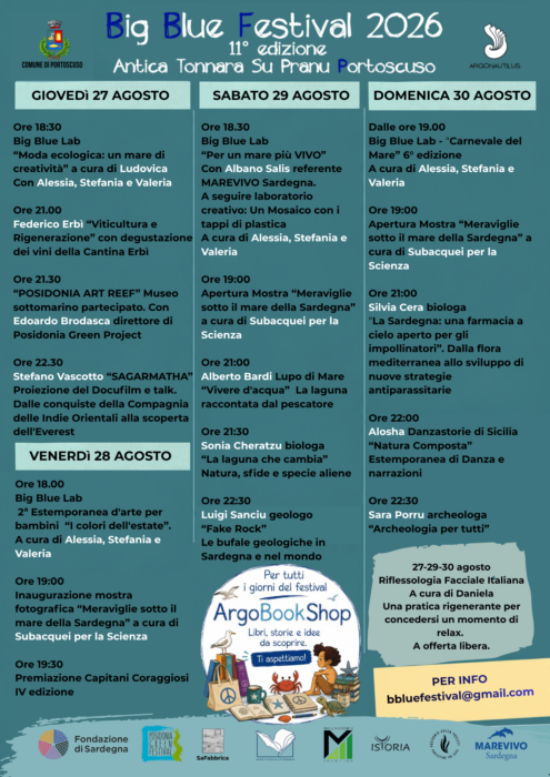programma completo del Big Blue Festival 2026